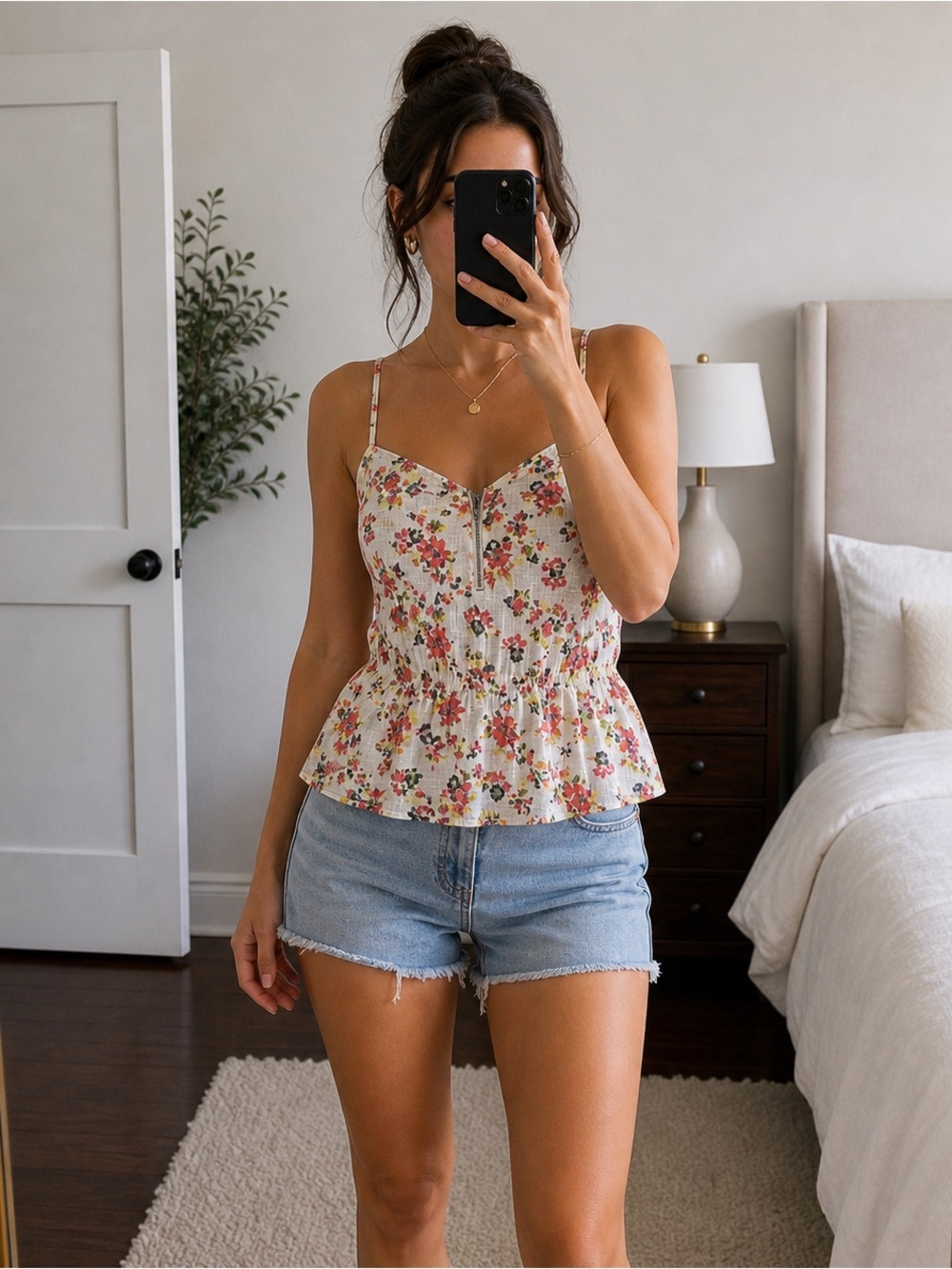 Y2K Garage‎ Floral Peplum Top Women M Cottagecore Boho Summer Festival Soft Girl